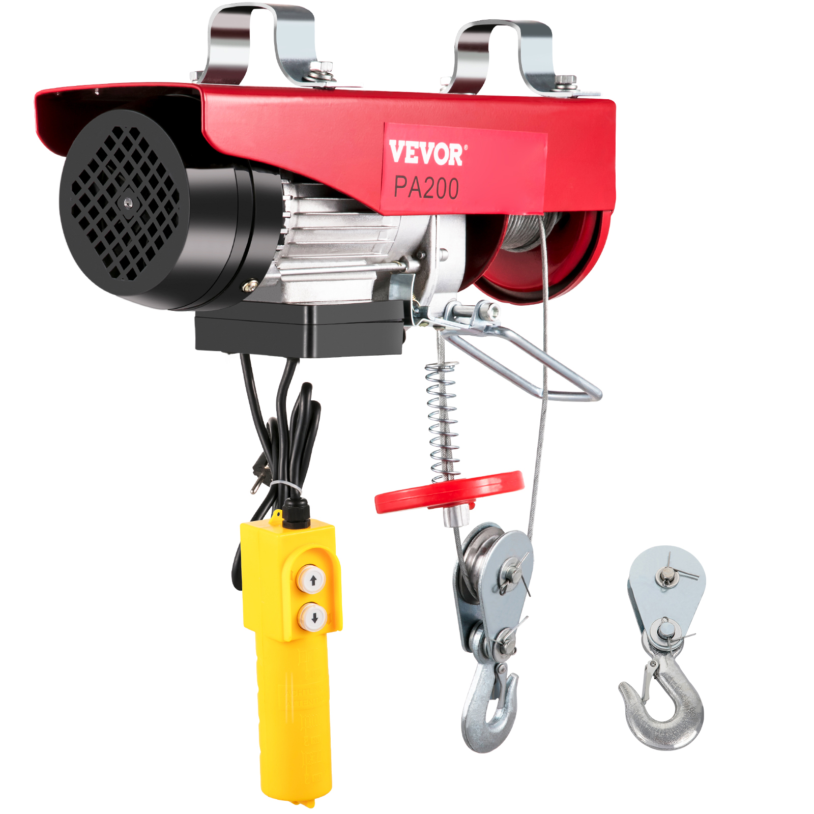 VEVOR Palan Électrique 200/400?kg, Treuil à Câble Électrique 850 W, Élévateur à Grue Électrique Treuil 440/880 lb, Treuil à Moteur Structure Robuste aux Usines, Entrepôts, Levage de Marchandises