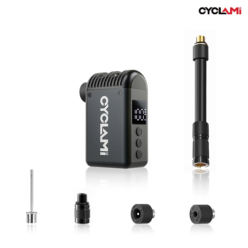 CYCLAMI Mini Portable Pocket Bike Electric Air Pump Schrader Presta Valve Road MINI Kompresor Isi Ulang Cepat untuk Menggembungkan Ban