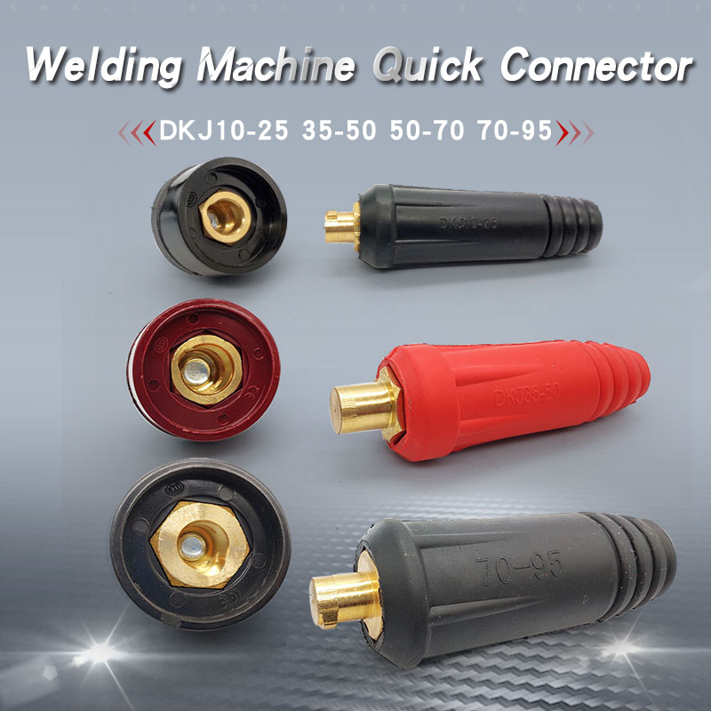 Złącze szybkozłączne TIG DKJ10-25 35-50 50-70 70-95, żeńskie męskie, zacisk kablowy, gniazdo, wtyczka, adapter do Dinse 4P