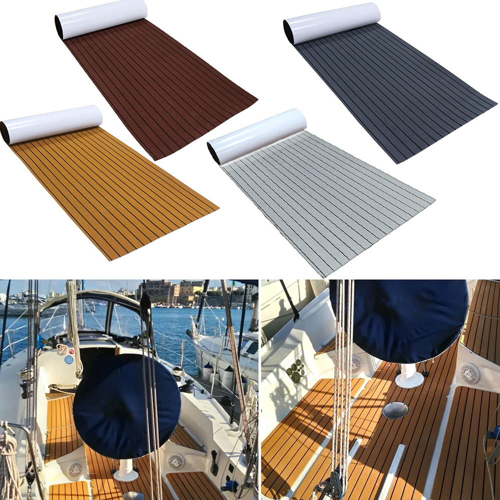 2400x450x6mm espuma barco piso falso teca deck folha almofada para barco iate marinho rv deck folha esteira 4 cores eva auto-adesivo