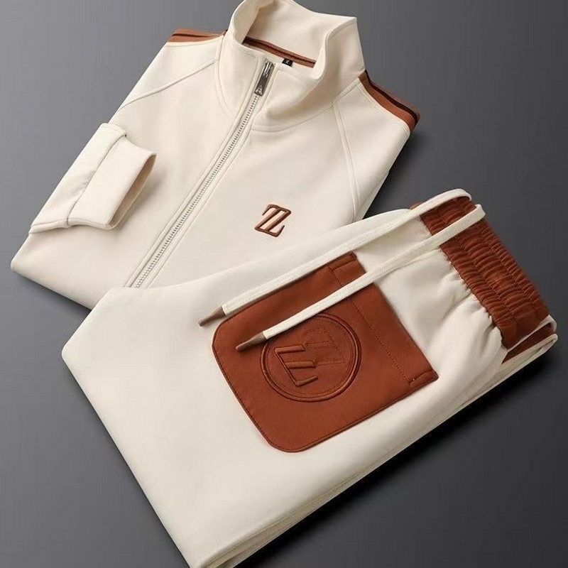 Lente Herfst Mode Geborduurd LOGO Heren Sport- en Vrijetijdsjas Broek 2-delige set Jeugd Street Party Merk Heren Sets