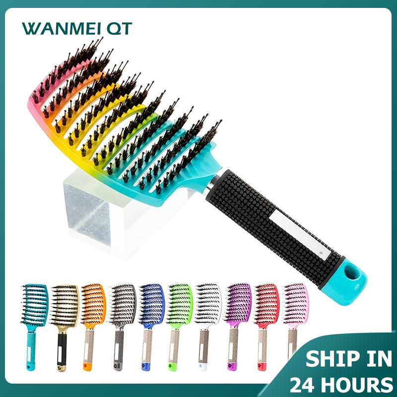 1pc Magic Scalp Massage Haarborstel voor dames - Professioneel ontwarrend hulpmiddel voor nat krullend haar - Kappershulpmiddel