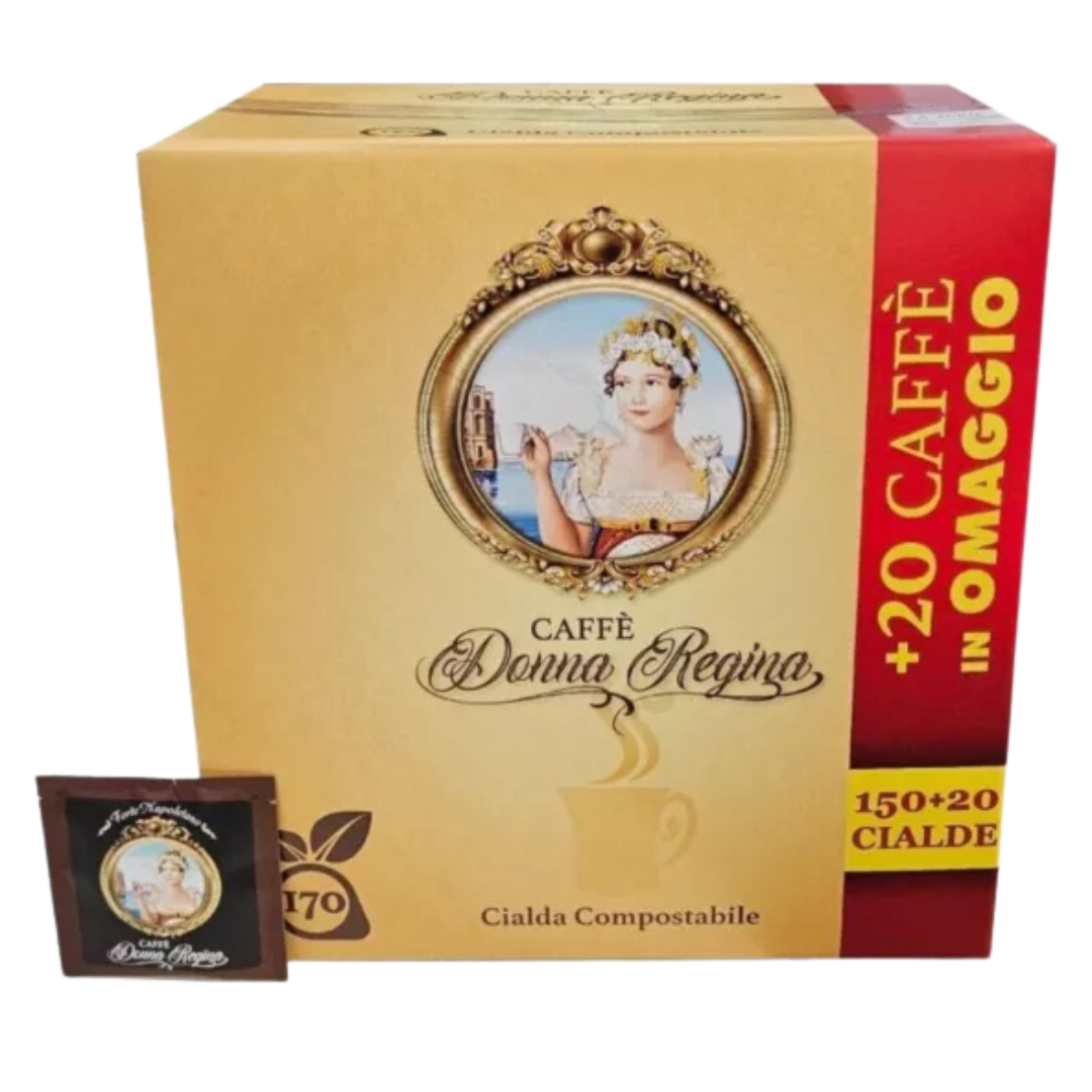 170 Cialde Caffè Donna Regina in Carta Filtro ESE 44mm