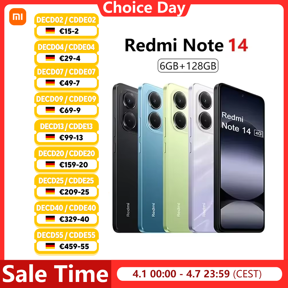 【Marca+】Versión global Xiaomi Redmi Note 14 MediaTek Helio G99-Ultra 108MP AI 5500mAh Pantalla AMOLED de 6,67" 120Hz