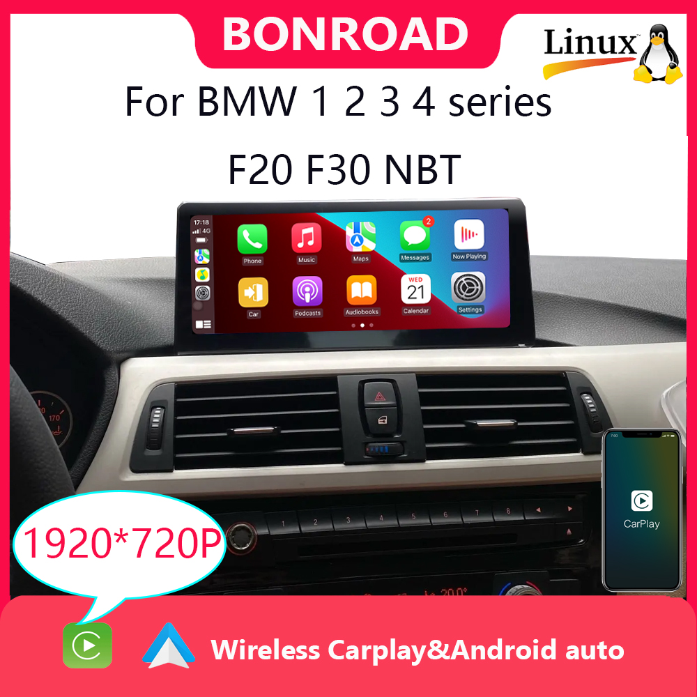 10,25-дюймовый беспроводной мультимедийный сенсорный экран Carplay Android Auto для BMW 1 2 3 4 серии F20 F21 F22 F30 F31 F32 F33 F34 F36 M4 F82