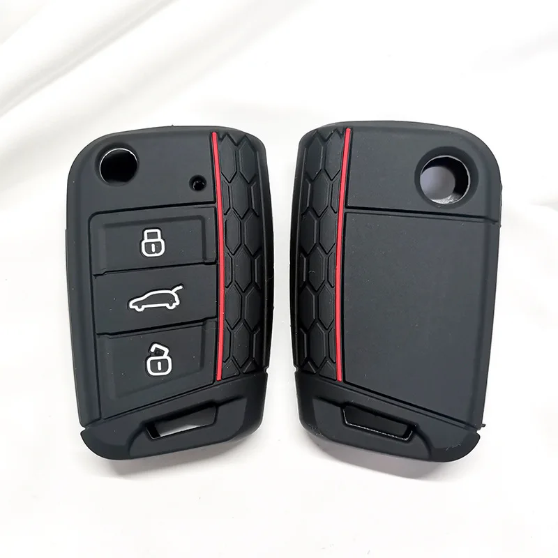 Чехол для ключей VW Golf 7 GTI POLO T-Cross T-Roc Touran Tiguan Skoda Octavia Rapid Kodiaq Fabia Seat Ibiza Leon Ateca Arona