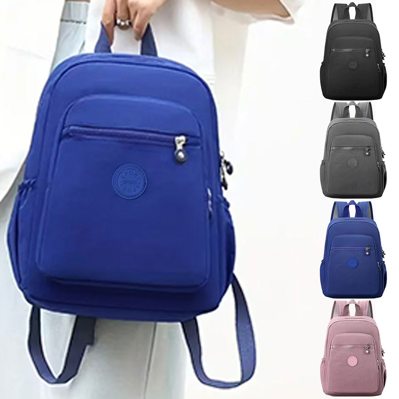 Zaino da donna chic e minimalista, zaino in nylon resistente agli spruzzi, con tracolla regolabile per spostamenti, shopping e attività all'aperto