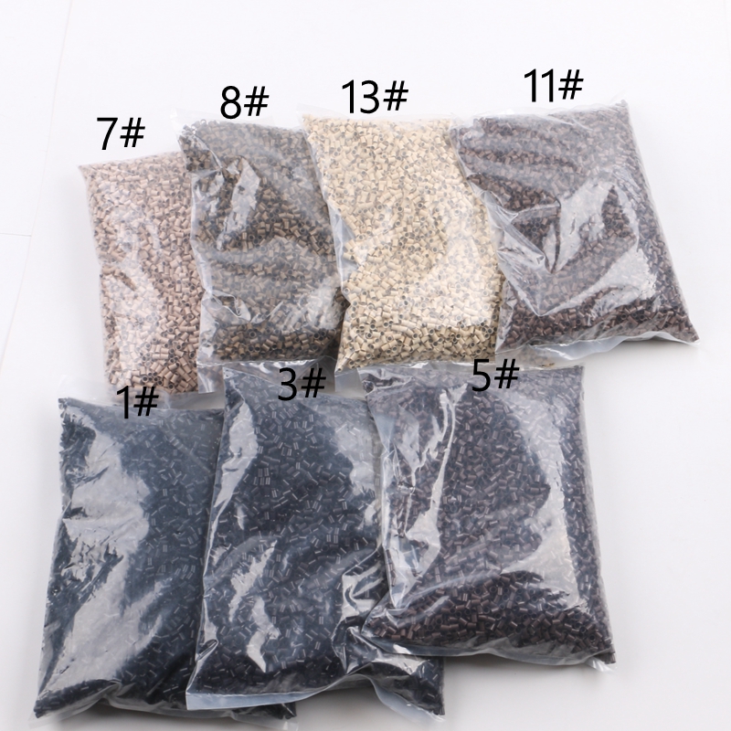 Micro anillos de tubo de cobre acampanados, herramientas de extensiones de cabello humano, 10 000 piezas, 4036x6, 4,0x3,6x6,0mm
