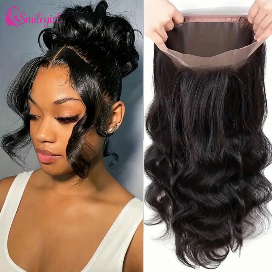 Boby Wave 360 Full Lace Wigs Human Hair Pre Plucked Hd 250 Density Invisible Drawstring Brazilian 360 Lace Frontal Wig 30 40 Inch Natural Black