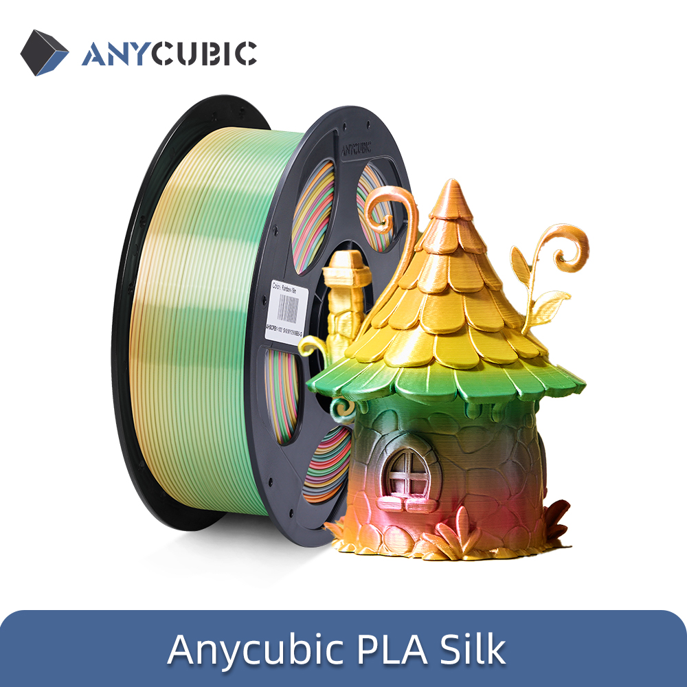 ANYCUBIC PLA Rainbow Silk Filament 1.75mm Filament do drukarek 3D, materiał do druku 3D, zabawki świąteczne, do drukarek 3D FDM