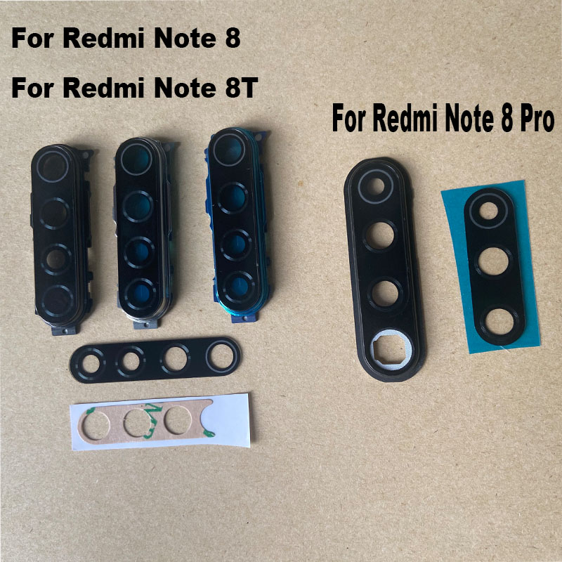 Ban Đầu Lưng Camera Kính Cường Lực Dành Cho Xiaomi Redmi Note 8 8T Camera Sau Khung Kính Bao Có Keo Dán Miếng Dán keo Dán