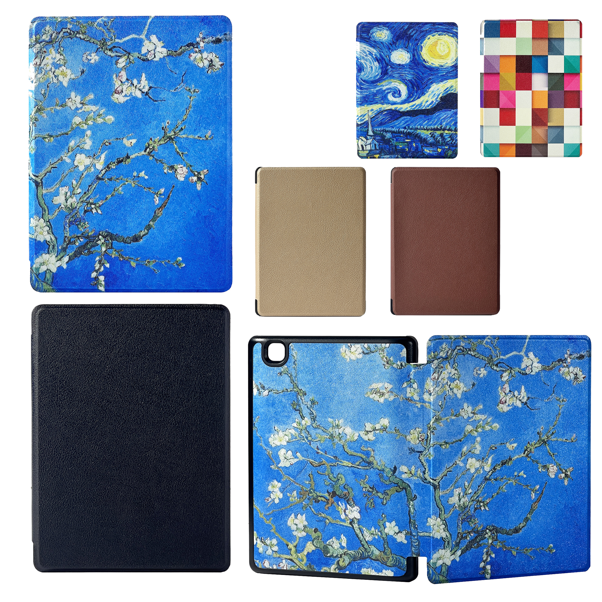 Skórzane etui na KOBO AURA EDITION 2, okładka 6 cali N236, czytnik e-booków, futerał, pokrowiec, folio, magnetyczne, automatyczne wyłączanie/włączanie ekranu, okładka na książkę z funkcją druku.