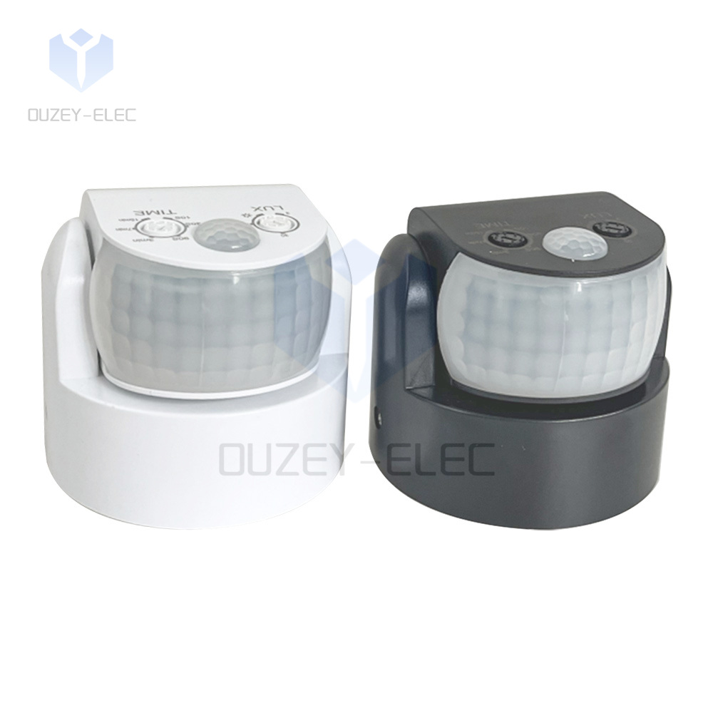 Détecteur de mouvement AC220-240V détecteur de mouvement automatique 180-360 degrés interrupteur lumière extérieure infrarouge double sonde à induction PIRS24