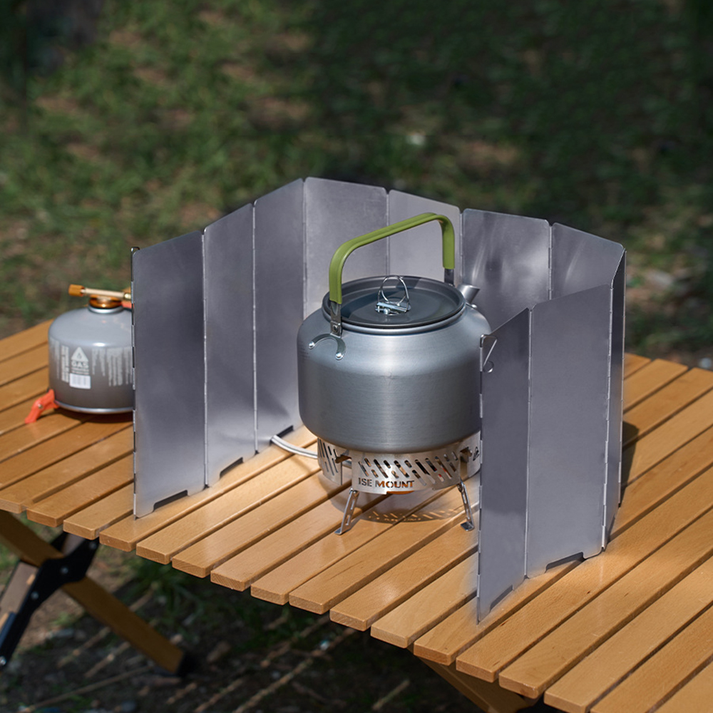 8/10 Platten Faltbare Gasherd Windschutzscheibe Outdoor Camping Kochen Brenner Aluminium Legierung Winddicht Bildschirm Herd Wind Schild