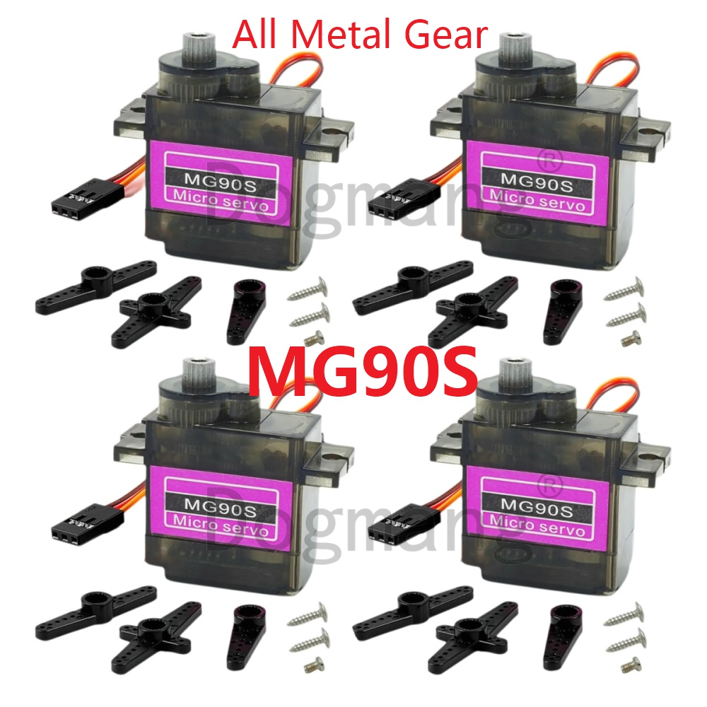 MG90S Serwo 1/2/4/10/20/50 szt. All Metal Gear 9g SG90 Ulepszona wersja dla helikoptera łodzi samochodu Mini serwa dla projektu Arduino