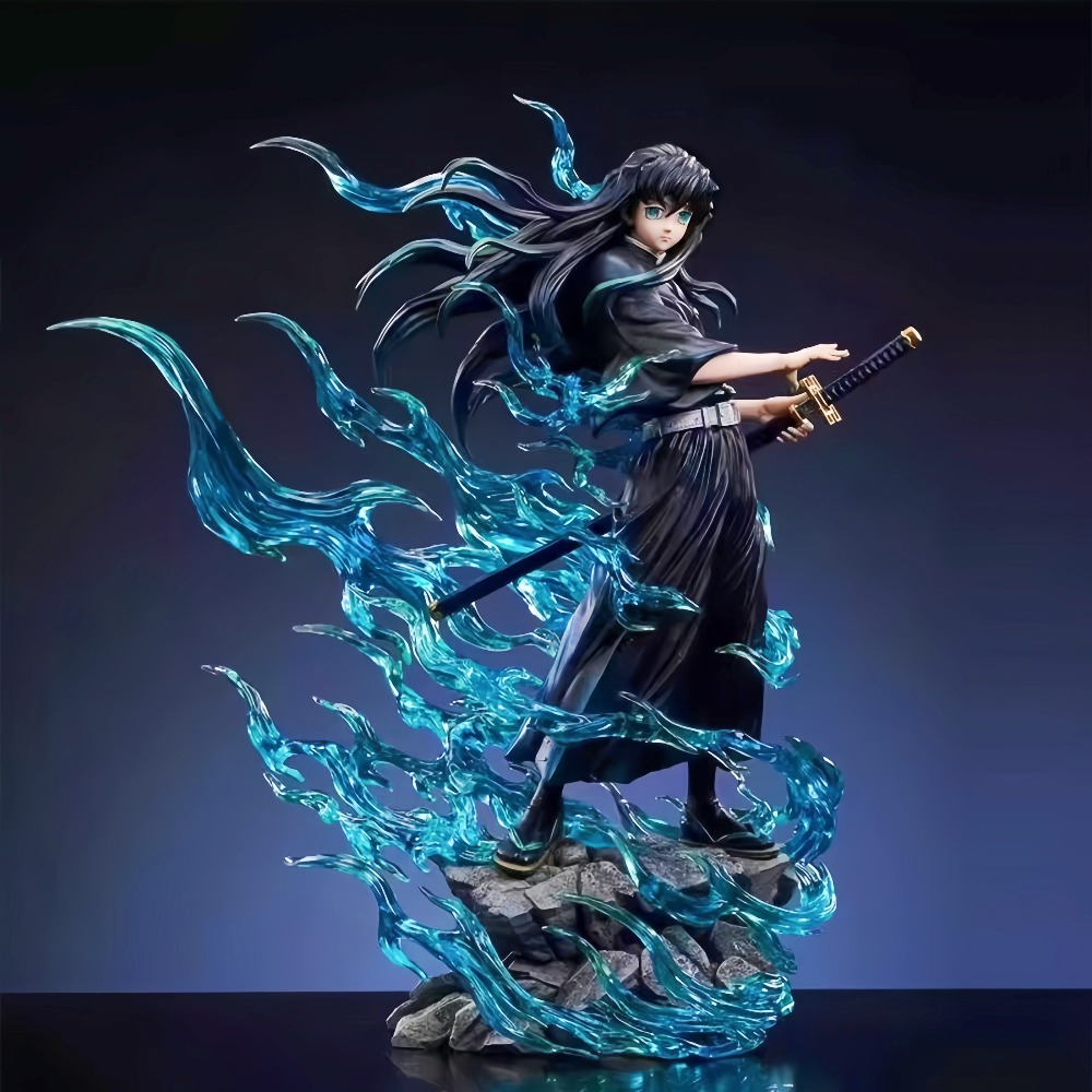 Figurka Anime Demon Slayer Tokitou Muichirou, 25 cm / 9,84 cala, figurki akcji, statuetka z PVC, ozdoba na biurko, model kolekcjonerski, zabawki, prezenty