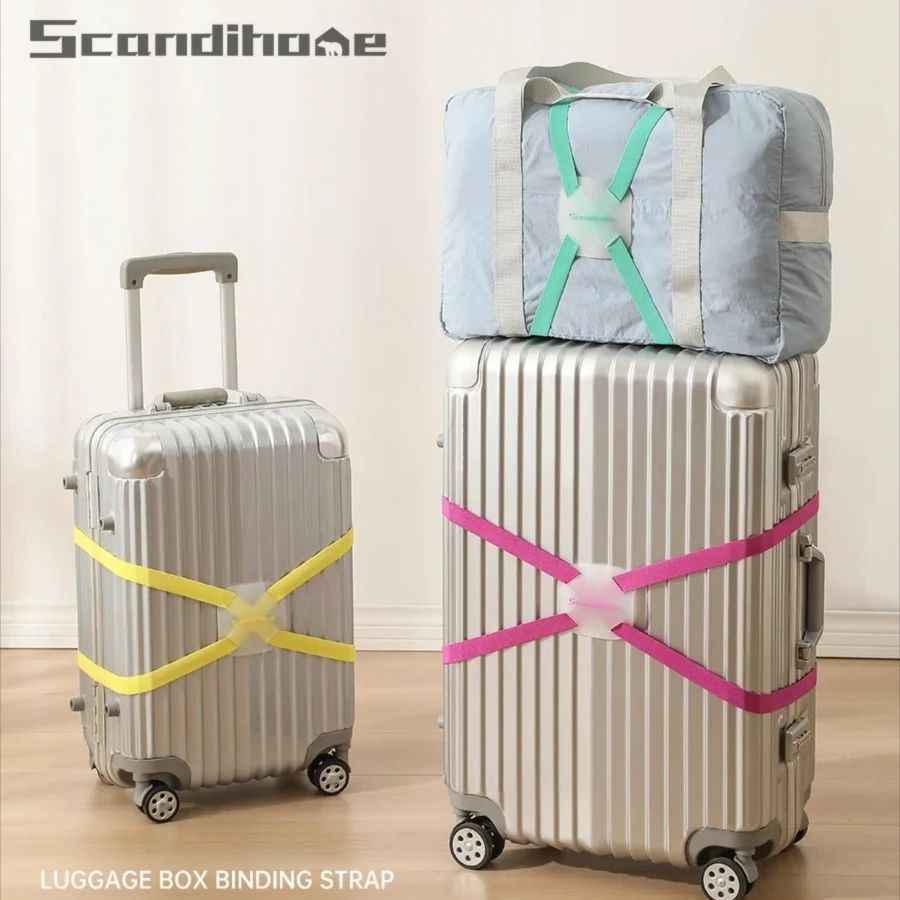 SCANDIHOME дорожный ремень для багажа, регулируемые ремни для чемодана, скрещенная пряжка для упаковки чемодана, эластичный ремень, защитный галстук
