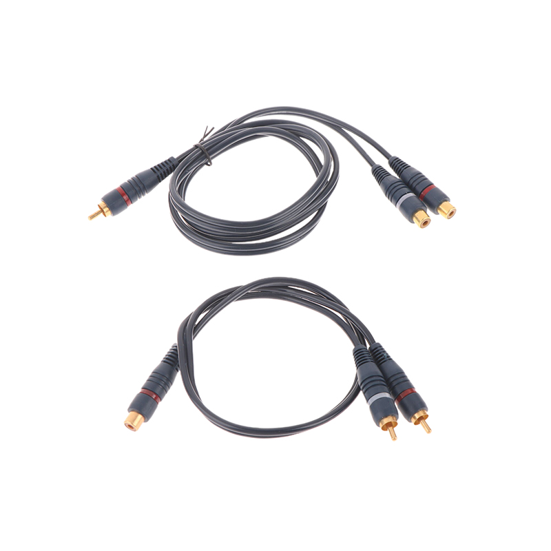 Convertisseur de distributeur de haut-parleur, câble doré, ligne de rette, fil de cuivre, 2RCA femelle à 1 RCA mâle, répartiteur audio, tout neuf