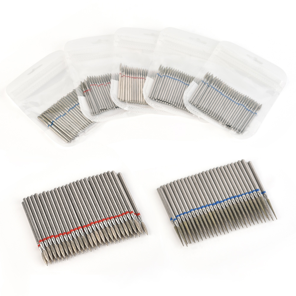 50Pcs Diamant Fräser Für Maniküre Nagel Bohrer Set Maniküre Elektrische Cutter Bits Zubehör Abgestorbene Haut Entfernen Werkzeuge