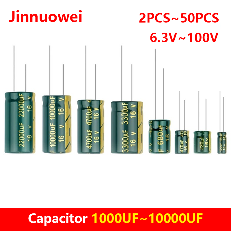 6,3 V 10V 16V 25V 35V 50V 63V 80V 100V Condensador de baja ESR de alta frecuencia 1000uf 1200uf 1500uf2200uf 3300uf 4700uf 6800uf 10000uf