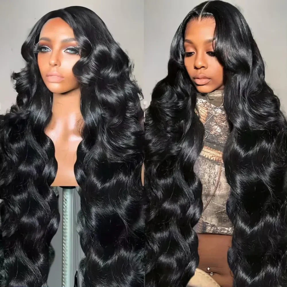 Peluca de Cabello Humano con Ondas Corporales de 30-36 Pulgadas, Frontal de Encaje 13x4 13x6, Densidad 200, Peluca Brasileña con Ondas Corporales para Mujer