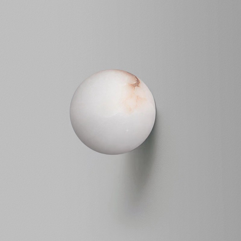 Luxury natural Marble Round room bedside Wall Lamp Nordic Modern LED  living room Bedroom Passage corridor High-end Fixture
