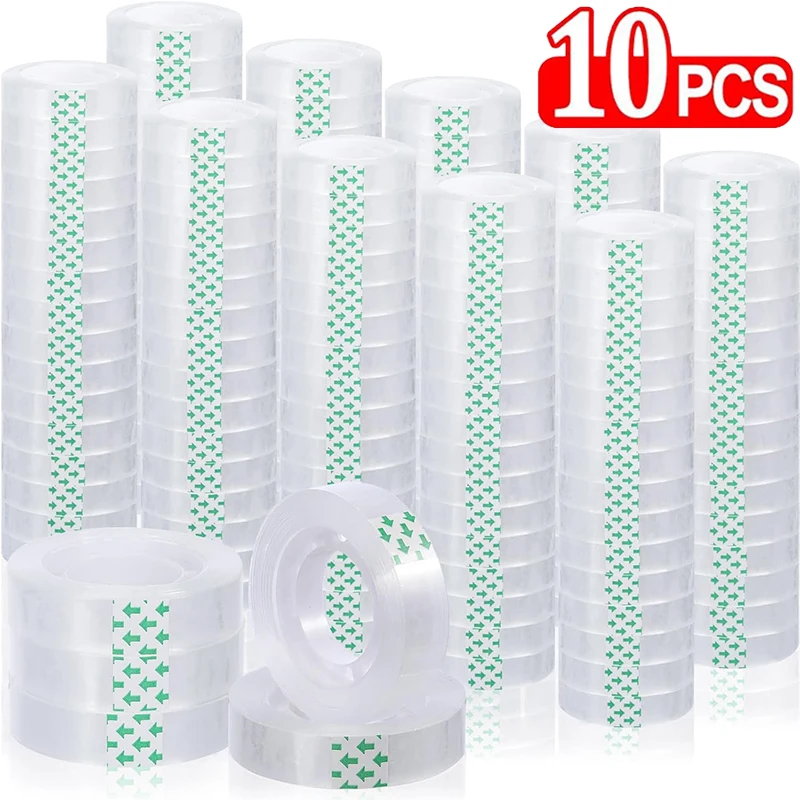 1-10PCS Starke Klebrige Transparente Klebeband Unsichtbare Klebstoff Verpackung Bänder Verpackung Klar Band Home Office Schule Liefert