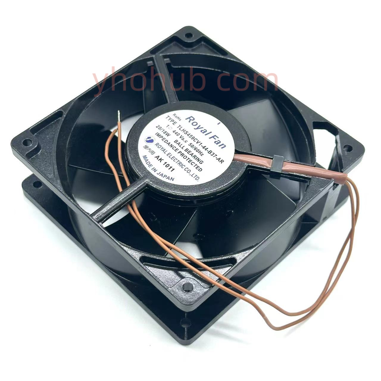 Ventilateur de refroidissement de serveur Royal Fan TLHS459CV1-44-B37-AR 440V 20/18W 120x120x38mm 2 fils