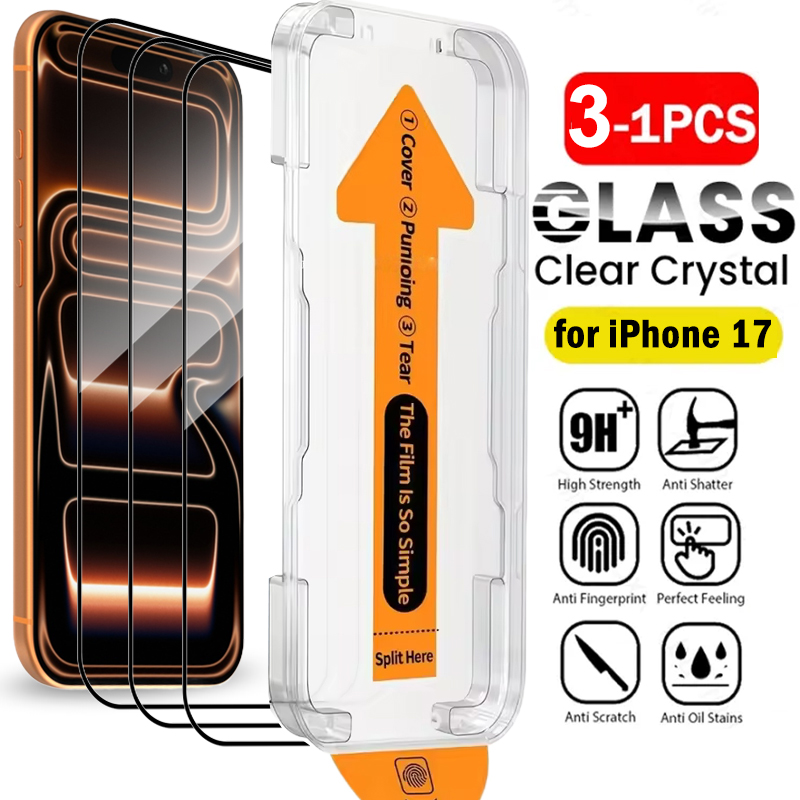 Screen Protector for iPhone 17 Pro Max Air Easy Installation Tempered Glass Anti-Scratch Protective Film for iPhone 17Pro Max