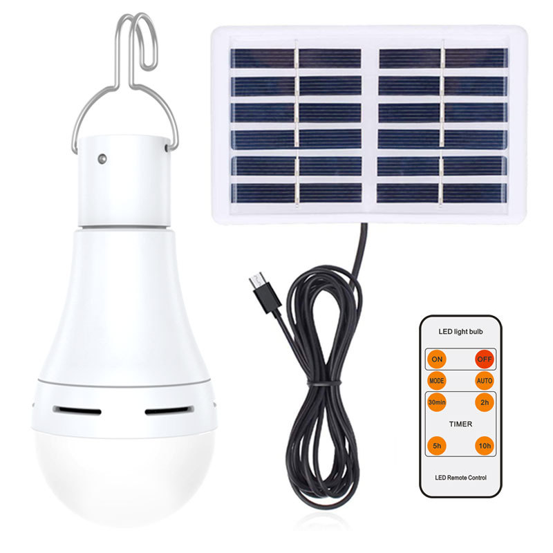 Luz Solar impermeable con carga USB, lámpara colgante de emergencia alimentada por luz Solar, luces para tienda de campaña al aire libre, luz de emergencia