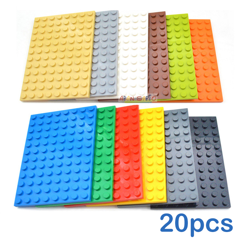 20 pz FAI DA TE Building Blocks 8x12 Punti Figure Sottili Mattoni Educativi Formato Creativo Compatibile Con Il Marchio di Giocattoli per I Bambini