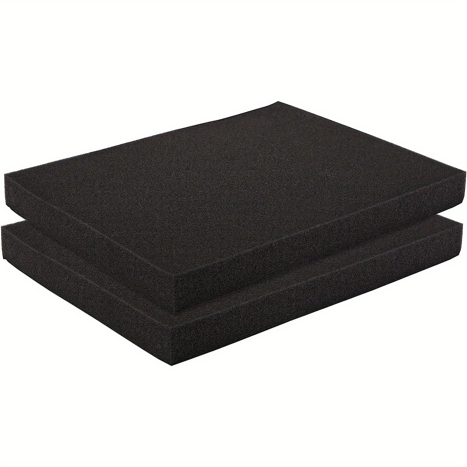 Paquete de 2 hojas de espuma artesanales cortables negras, insertos de amortiguación de poliuretano para caja de herramientas, cajas de juegos de mesa, cajón de almacenamiento