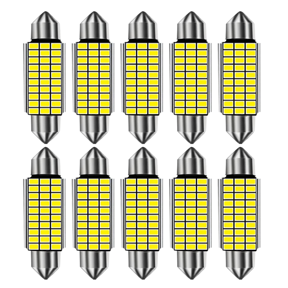 10x Error Free C5W C10W 3014 LED Bulb 31 36 39 41 42mm Interior Reading Light Festoon Auto Dome License Plate Luggage Trunk Lamp
