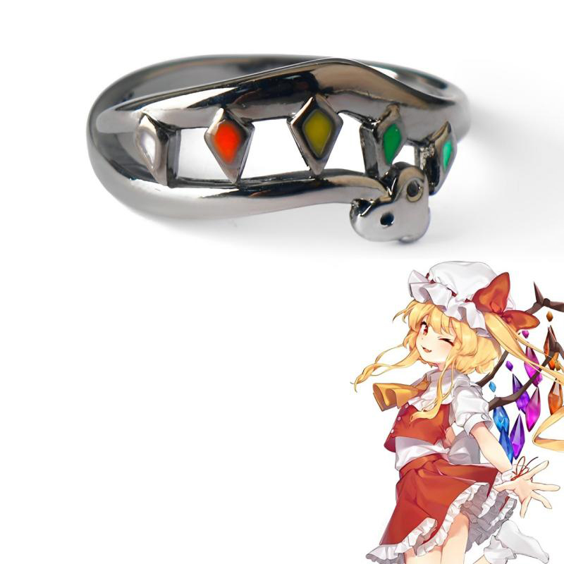 Juego de cosplay Touhou Project Ring, figura fljoel, apertura colorida, anillos de dedo ajustables, accesorios de joyería, regalos para fanáticos