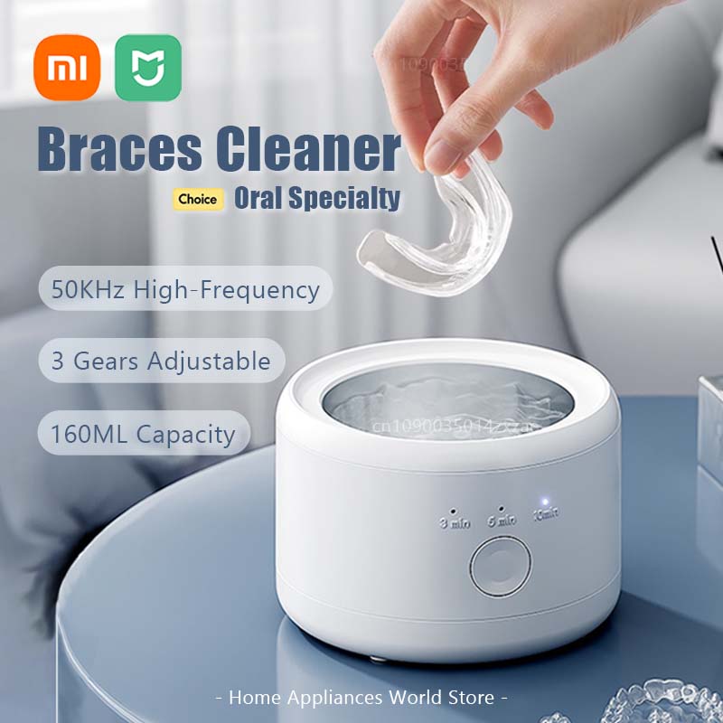 Xiaomi Mini Prothese Reiniger Elektrische Hochfrequenz Wiederaufladbare Für Oral Geräte Lebensmittel Grade Sicherheit Reinigung Maschine Tragbare