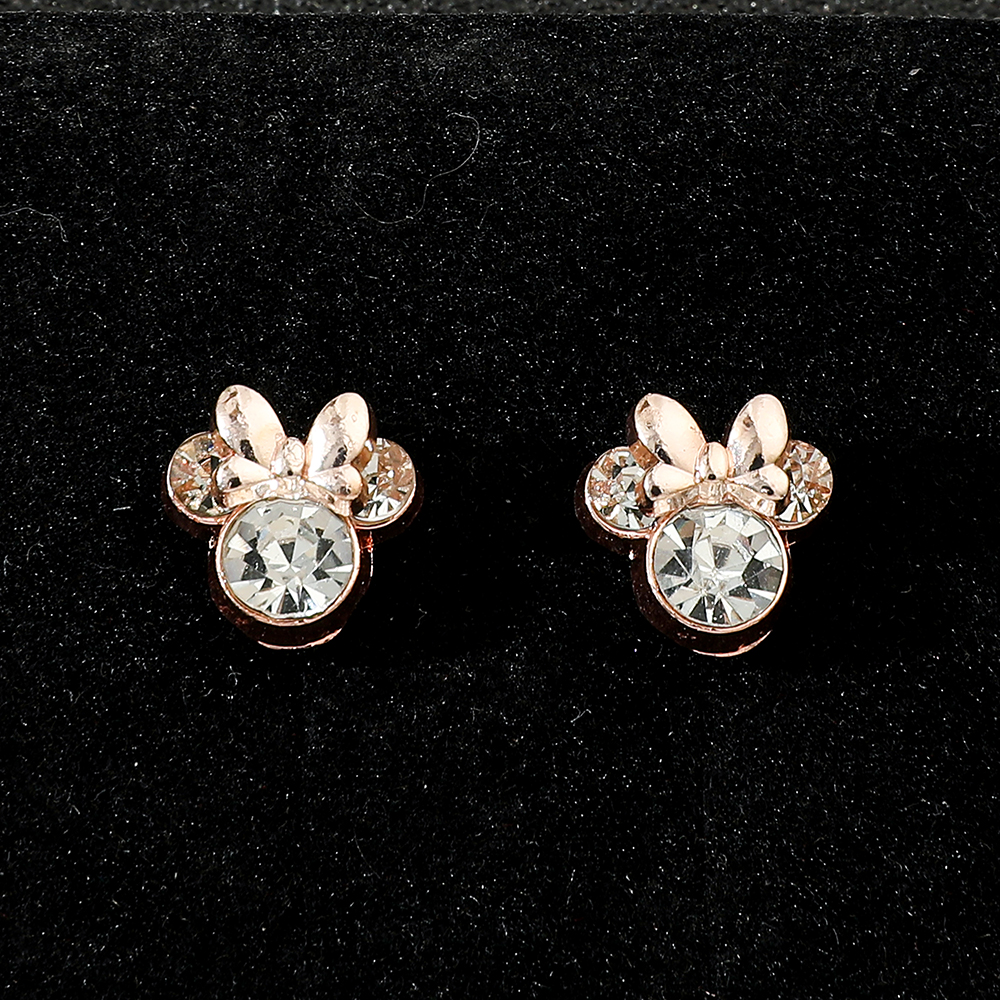 Серьги с Микки Маусом из мультфильма Диснея, милые серьги для кампуса в ярком стиле, персонализированные серьги со стразами из мультфильма, подарки