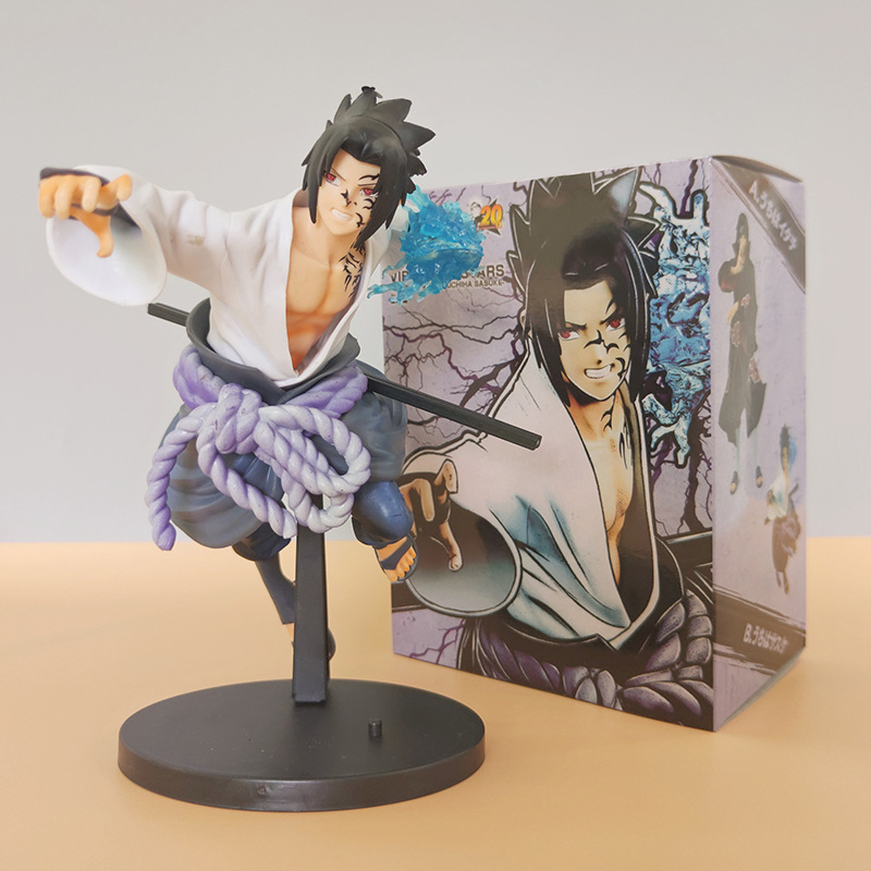 Naruto Sasuke Anime Action Figure Spielzeug 20CM Uchiha Cartoon PVC Figur Sammlung Schreibtisch Dekoration Modell Puppen Geburtstag Geschenke
