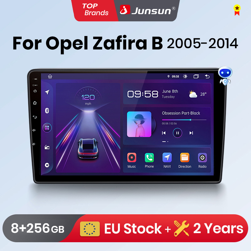 Junsun-Radio Multimedia con GPS para coche, sistema inteligente con Android, CarPlay, para Opel Zafira B Astra H, años 2005 a 2014