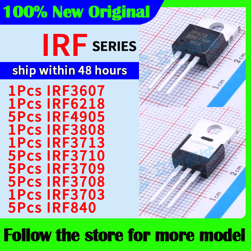 IRF3607 IRF6218 IRF4905 IRF3808 IRF3713 IRF3710 IRF3709 IRF3708 IRF3703 IRF840 Wysokiej jakości nowość