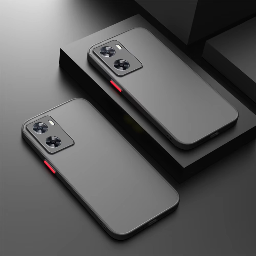 Odporne na wstrząsy, matowe etui pancerne na OPPO A78 5G A77 A77S A57 A57S A17 A96 A76 A98 A58 A74 A54 A94 4G 5G Realme15 Pro, twarda obudowa PC