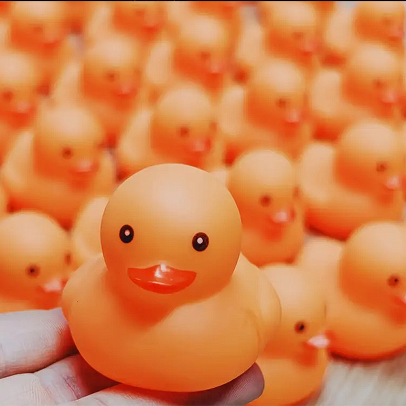 6/12/24 patos de goma naranjas al por mayor, pequeños patos de juguete para bañera, regalo para fiestas, cruceros, cumpleaños