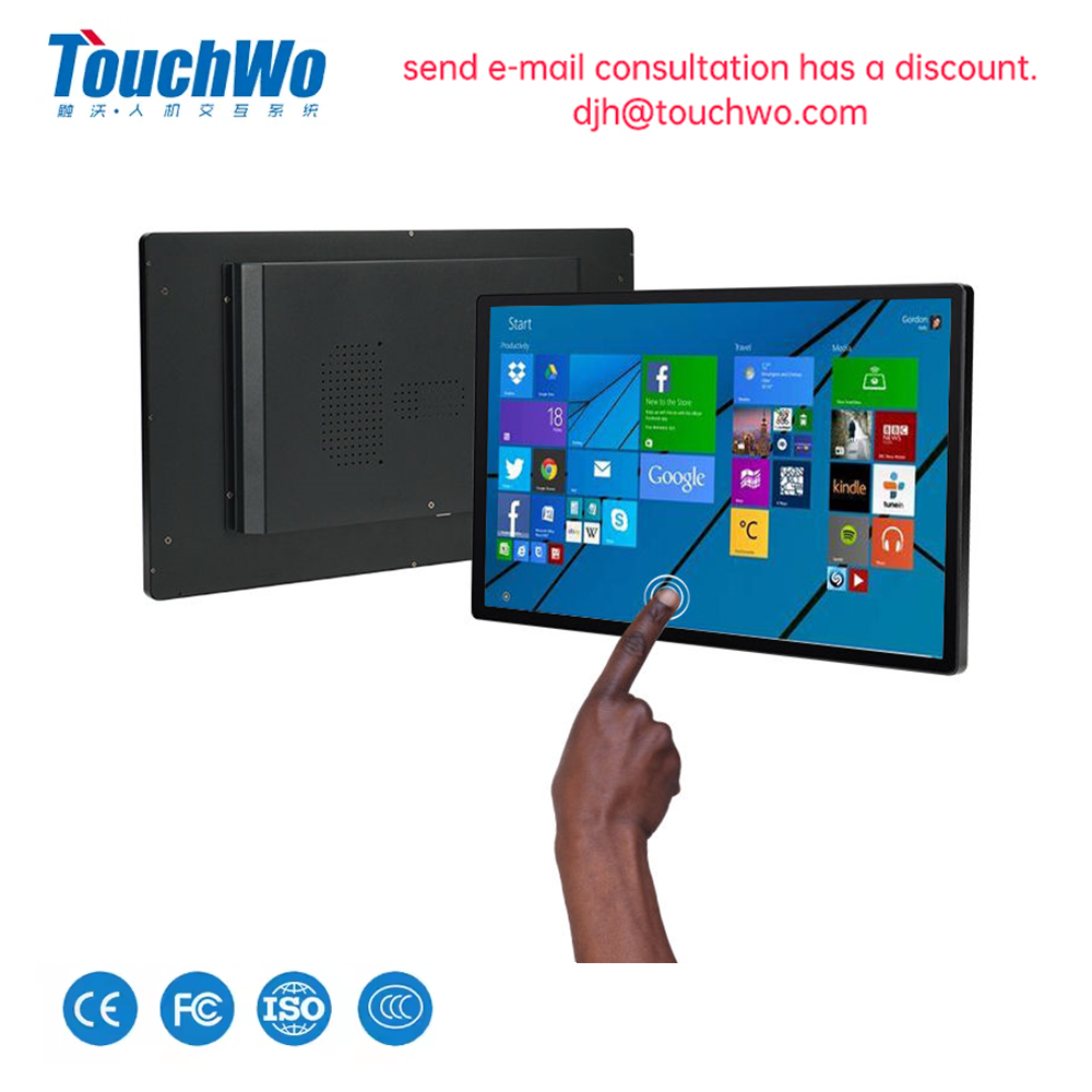 หน้าจอสัมผัส TouchWo ขนาด 21.5 27 32 นิ้ว พร้อมพอร์ต HDMI สำหรับคอมพิวเตอร์  จอสัมผัสระบบ Android 11/Windows 10 แท็บเล็ตอุตสาหกรรมแบบ All-in-One PC พร้อม Wifi