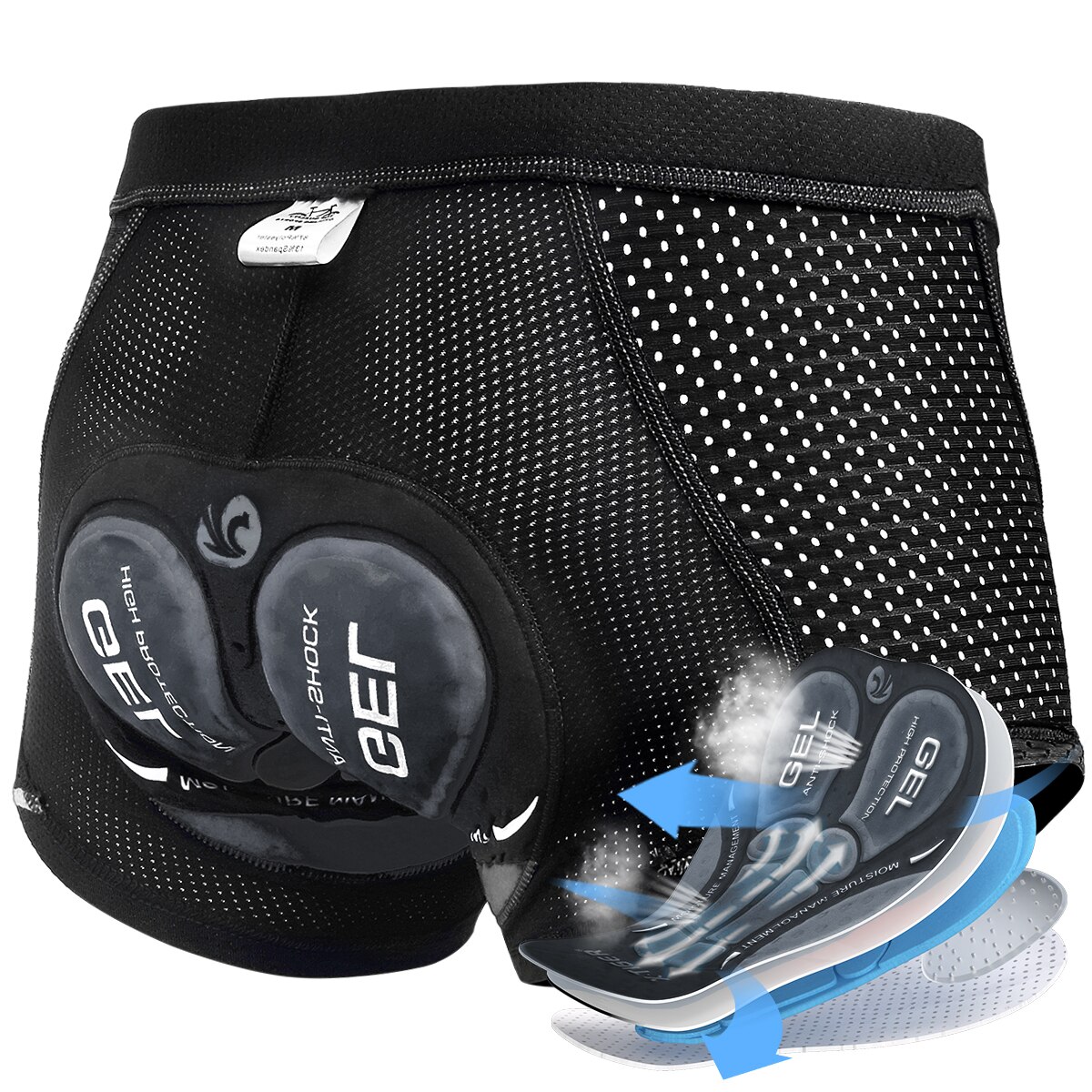 X-TIGER Herren-Radunterwäsche mit 5D-Gel-gepolsterten MTB-Boxer-Radhose, Rennrad-Unterwäsche, Fahrradausrüstung