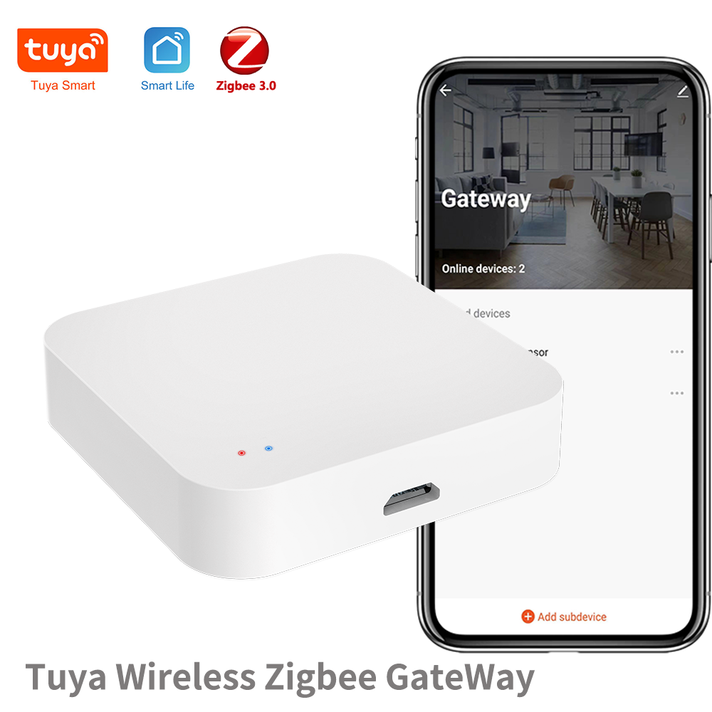 Passerelle multimode sans fil Tuya Zigbee airies, maison intelligente, tournesol pour les revieZigequation via Smart Life