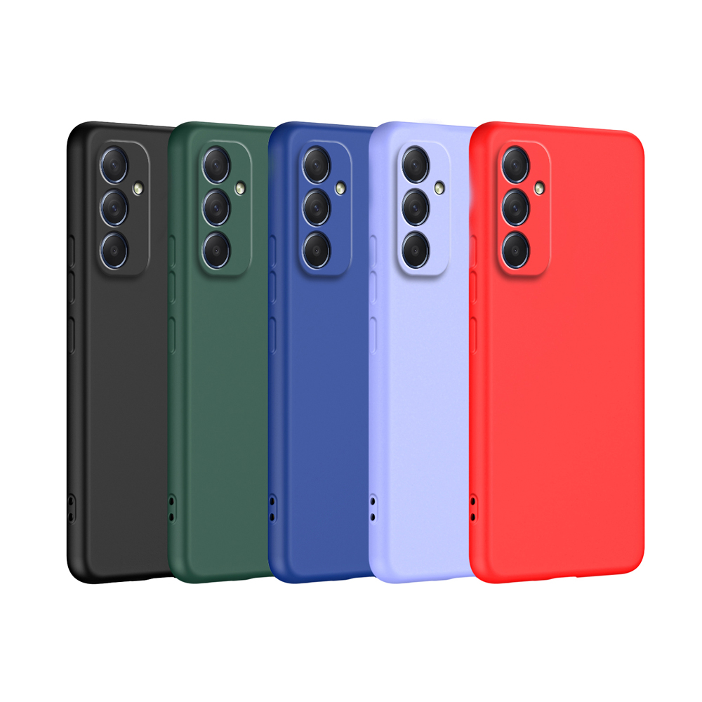 Funda de teléfono de silicona sólida Original para Samsung Galaxy, A55, A35, A25, A15, A05, A05S, A04, A04S, A04E, A14, A24, A34, A54, 5G