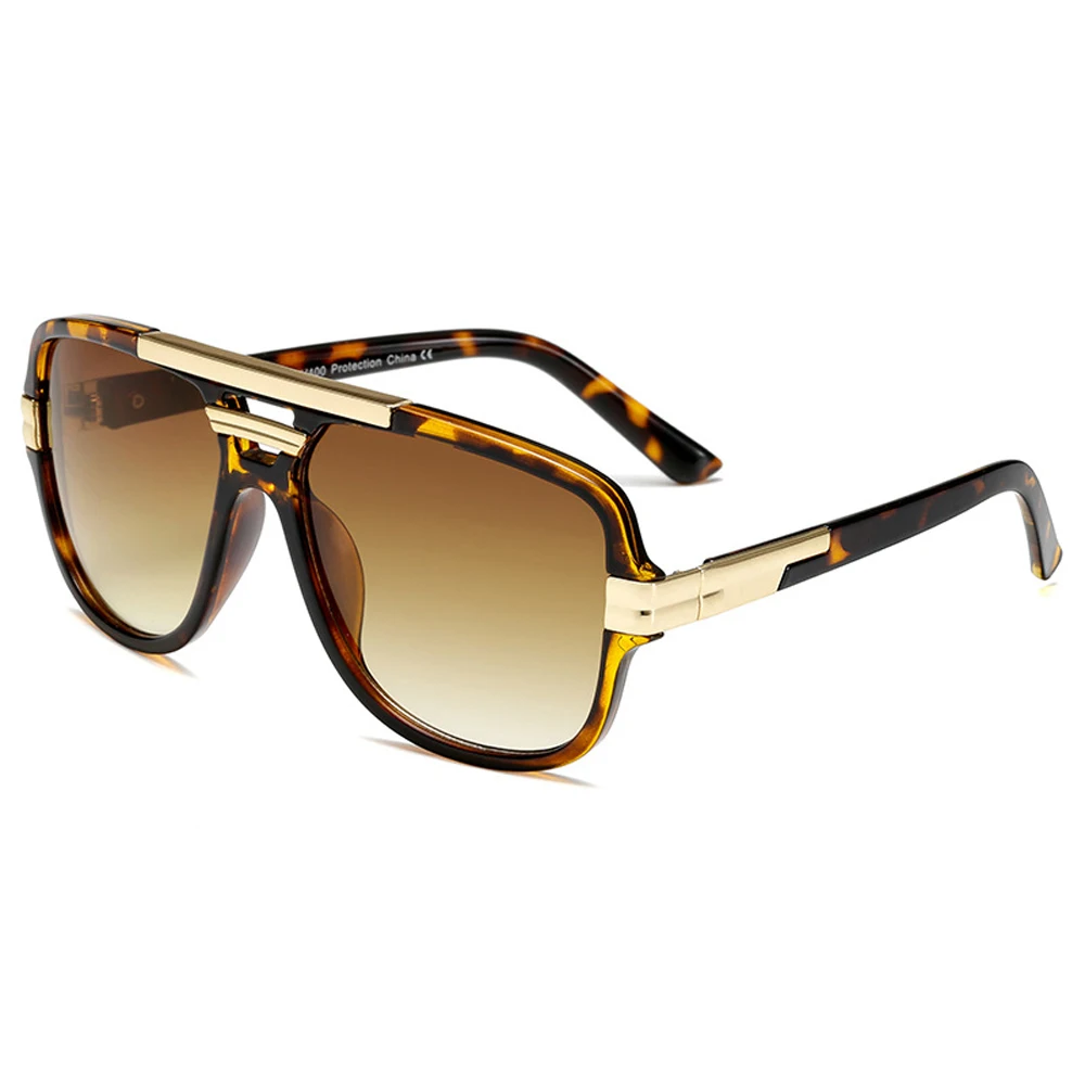 XaYbZc, gafas de sol de diseño de marca para hombre, gafas de sol cuadradas Vintage para hombre, gafas de sol de lujo con gradiente UV400, gafas de sol para hombre