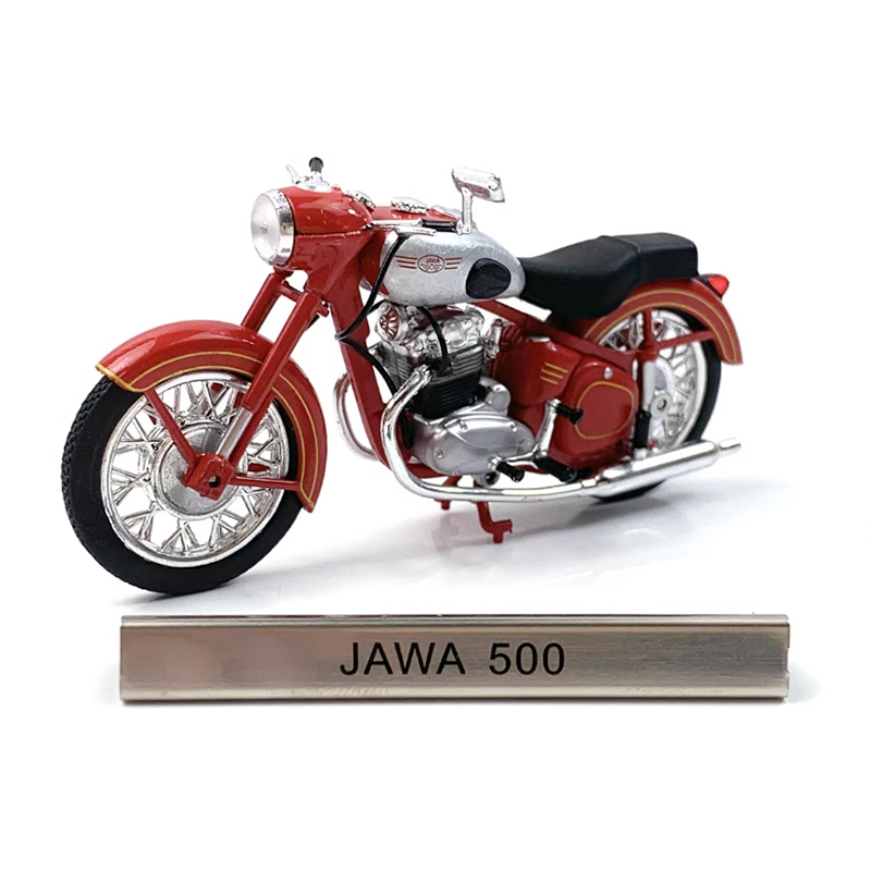 Atlas skala 1/24 JAWA 500 koleksi Model logam paduan sepeda motor hadiah dekorasi kendaraan ornamen tampilan statis suvenir