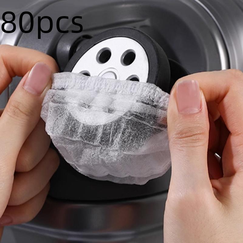 Cubiertas desechables para ruedas de equipaje, protectores de maletas a prueba de polvo, accesorios universales de viaje para maletas con ruedas