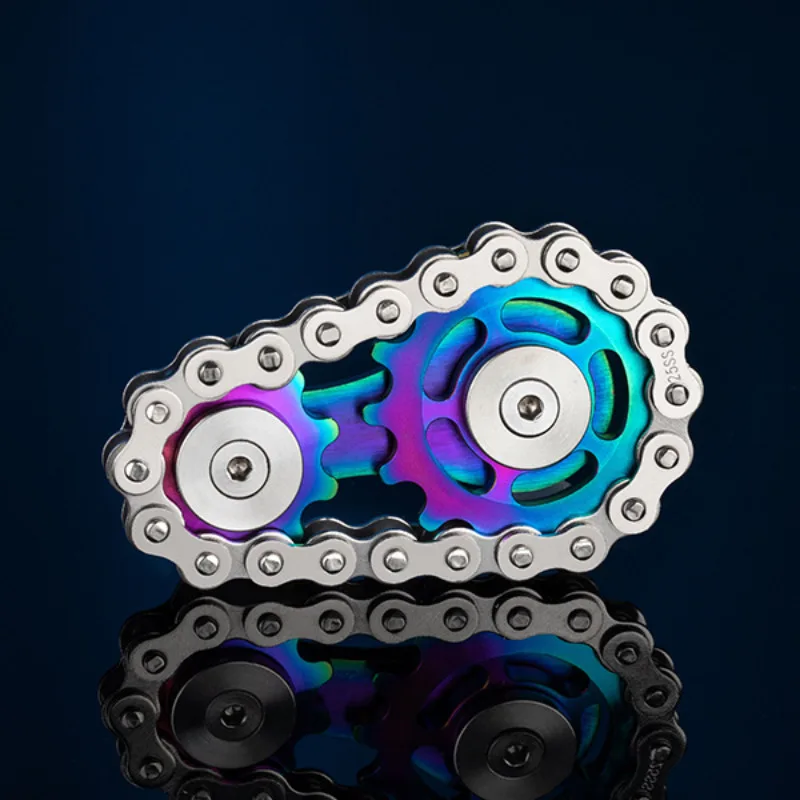 Metalowy ręczny łańcuch obrotowy Metal Fidget Spinner dla dorosłych EDC Fidget Toys Focus ADHD Narzędzie Biuro Zabawki antystresowe
