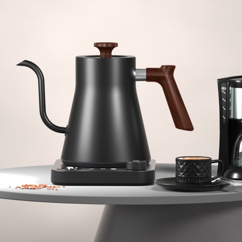 Chaleira elétrica inteligente de temperatura constante, 1200w, cafeteira feita à mão, pescoço de ganso, usada para fazer leite em pó